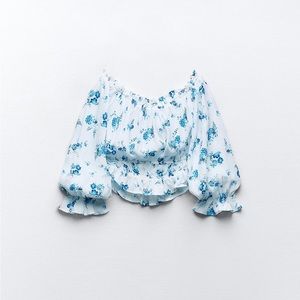 Zara floral print top